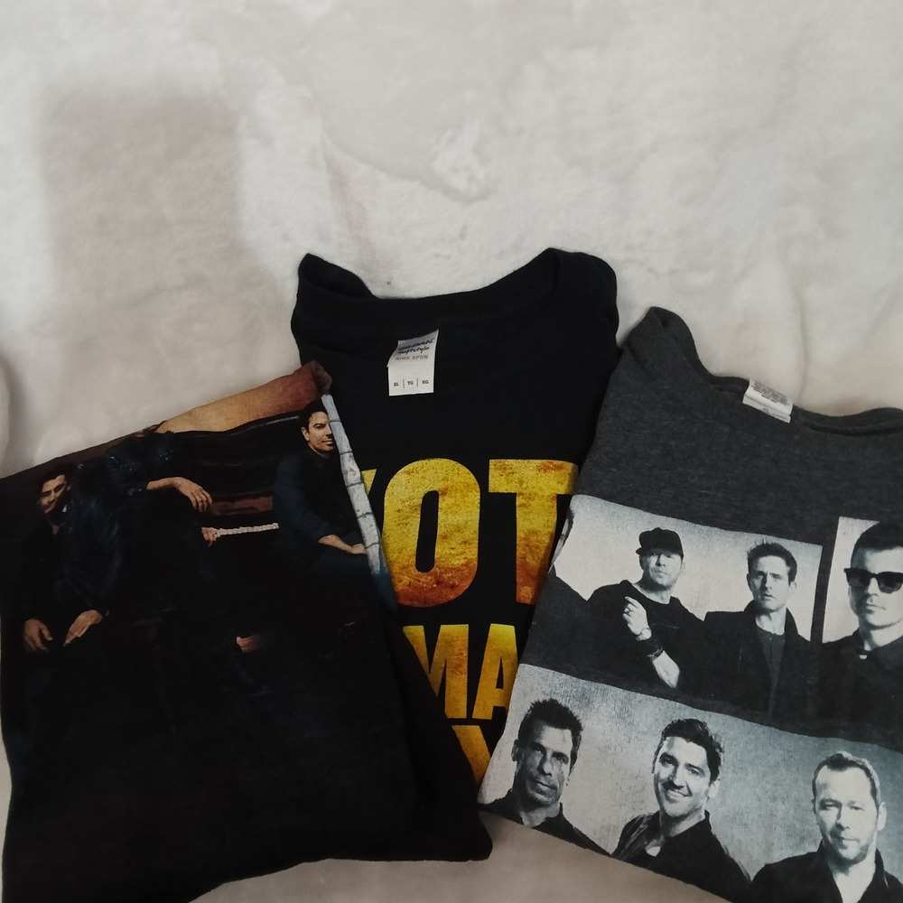 NKOTB New Kids on the Block Tour T Shirt Lot of 3 The Main Event 2015 XL Black